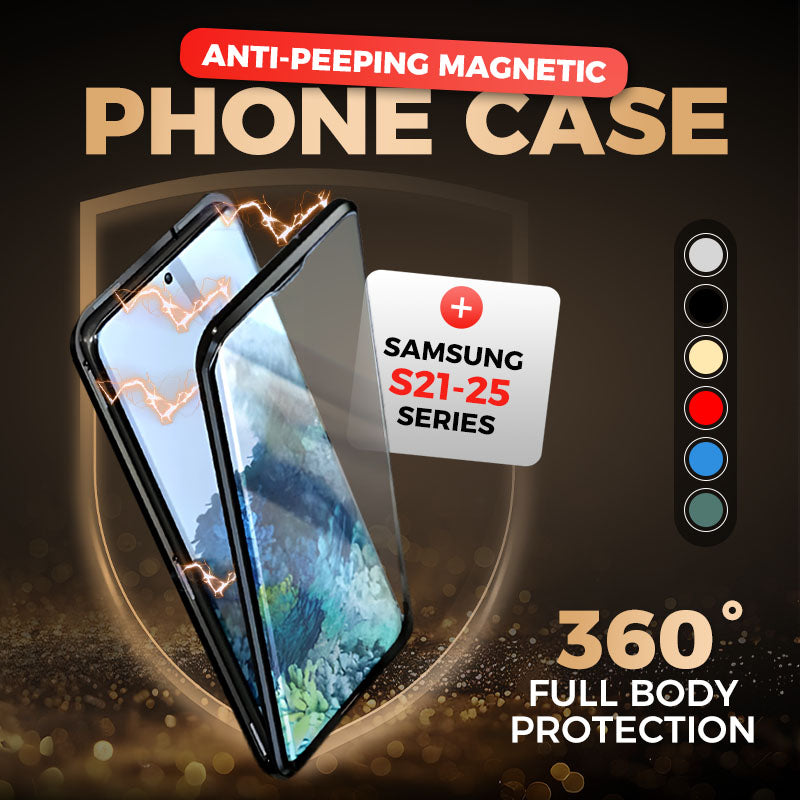 🔥50% OFF🔥Anti-peeping Magnetic Tempered Glass Double-sided Phone Case(Series S21-25)