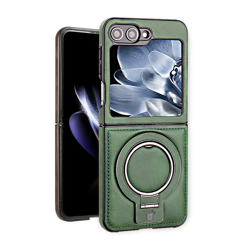 Luxury Business Style PU Leather Magnetic Protective Case with Stand for Samsung Z Flip and Z Fold