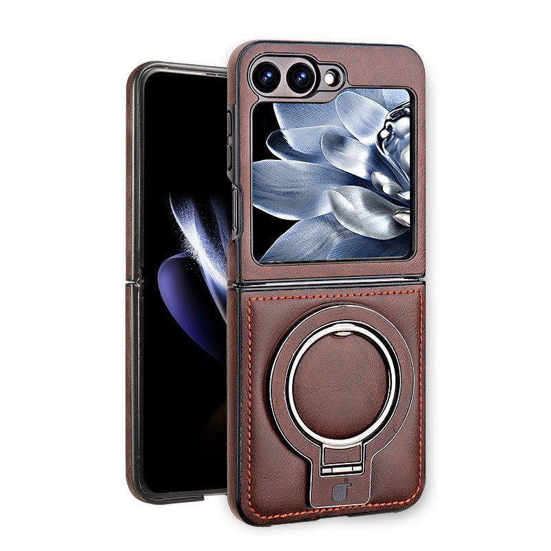 Luxury Business Style PU Leather Magnetic Protective Case with Stand for Samsung Z Flip and Z Fold