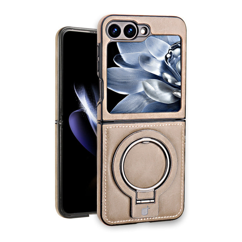 Luxury Business Style PU Leather Magnetic Protective Case with Stand for Samsung Z Flip and Z Fold