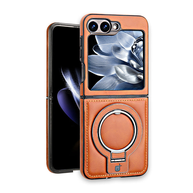 Luxury Business Style PU Leather Magnetic Protective Case with Stand for Samsung Z Flip and Z Fold