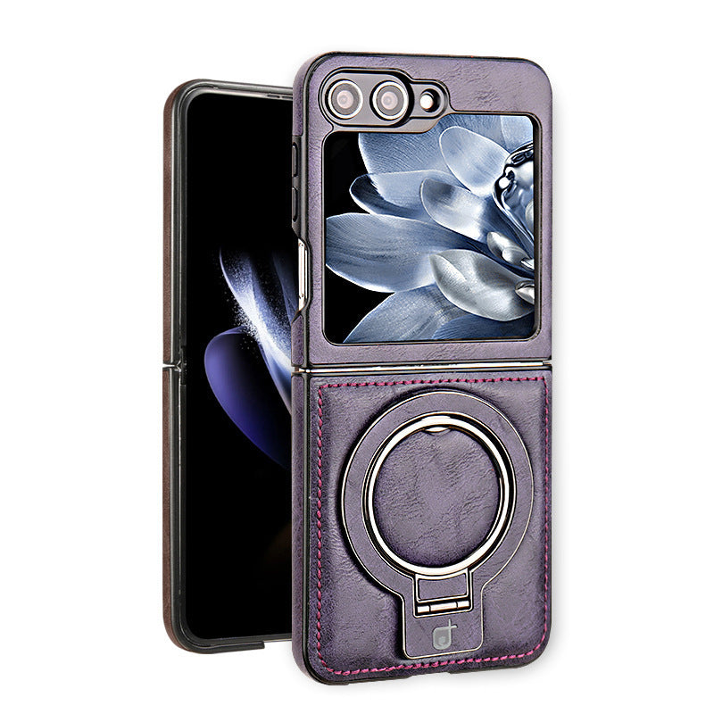 Luxury Business Style PU Leather Magnetic Protective Case with Stand for Samsung Z Flip and Z Fold