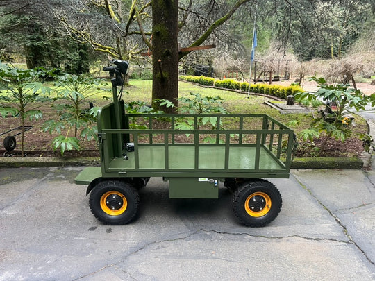 🎁Four-wheel disc brake electric flatbed cargo transport trolley