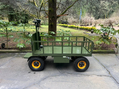 🎁Four-wheel disc brake electric flatbed cargo transport trolley