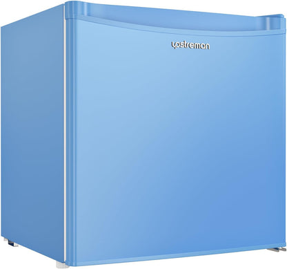 Upstreman 1.7 Cu.ft Mini Fridge with Freezer, Dorm Essentials, Adjustable Thermostat, Energy Saving, Low Noise, Single Door Compact Refrigerator for Dorm, Office, Bedroom, Black-FR17
