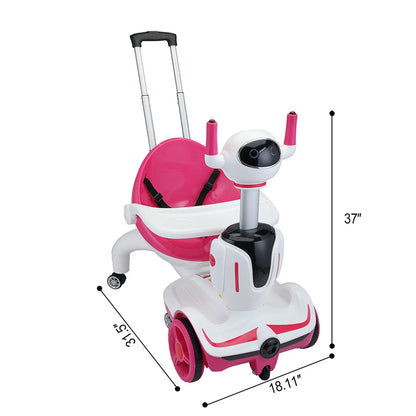 🔥Detachable Design 6V Children's Electric Robot Stroller Ride-On Toy Car