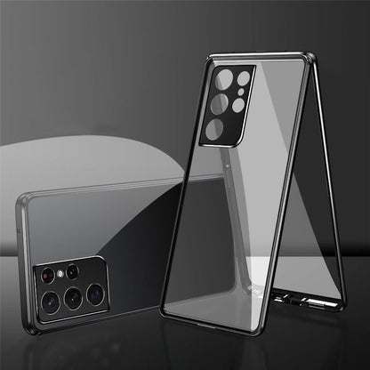 🔥Limited Time 58% OFF🔥Anti-peeping Magnetic Tempered Glass Double-sided Phone Case For Samsung S23-25 Series